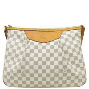 Louis Vuitton Syracuse Damier Azur White Canvas Shoulder Bag White